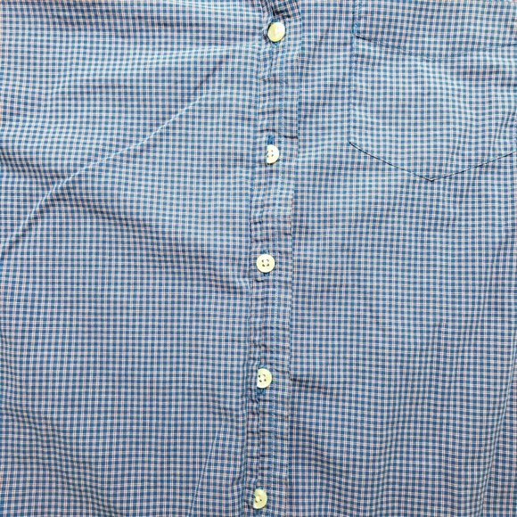Abercrombie & Fitch Shirt Womens Medium Blue Plaid Button Up Pocket‎ - Picture 7 of 12